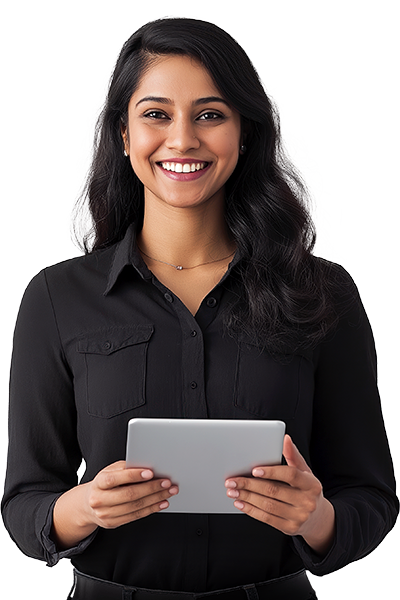 technician with tablet